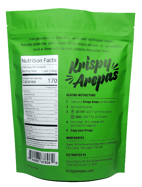 Krispy Arepas sabor a Chia | 6 unidades