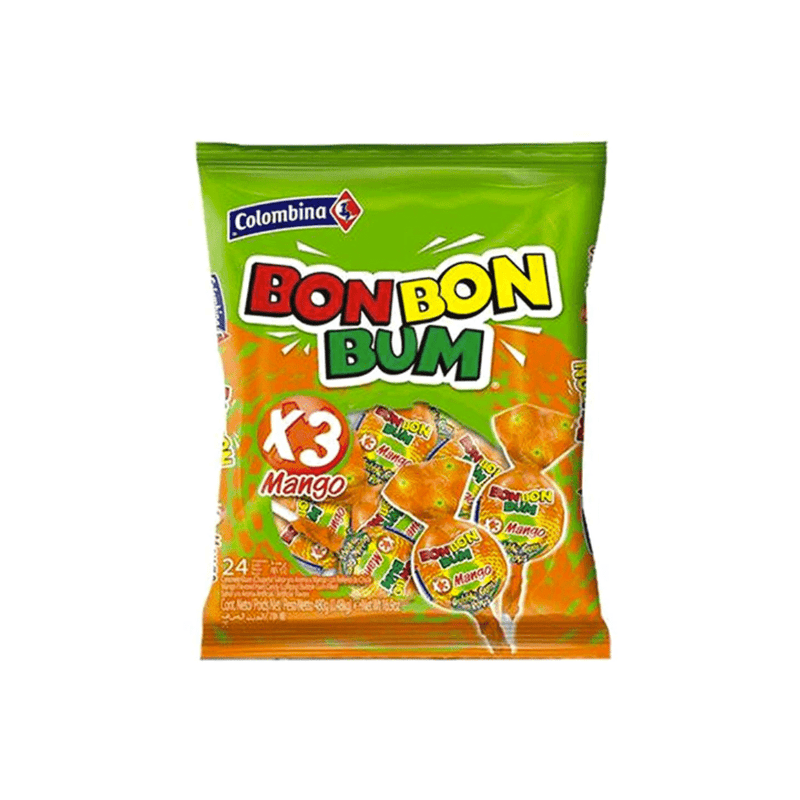 Chupetas Bon Bon Bum de Mango | 24 unidades