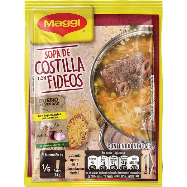 Sopa de Costilla con Fideos Maggi | 65 gr