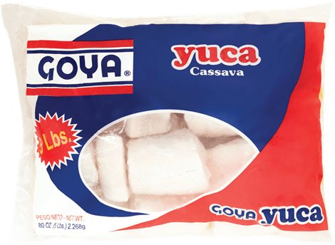 Peso: 5lb Preparación:  1. Hierve suficiente agua para cubrir la cantidad de yuca que vas a preparar.  2. Agregue el contenido con sal al agua hirviendo y cocine entre 15 a 30 minutos o hasta que estén tiernos.  3. Escurra y sirva.  Microondas:  1. Coloque el contenido en un recipiente lleno de agua con sal y cocine en el microondas entre 15 y 20 minutos o hasta que esté tierno.  2. Escurrir y sazonar al gusto. Mantener congelado.